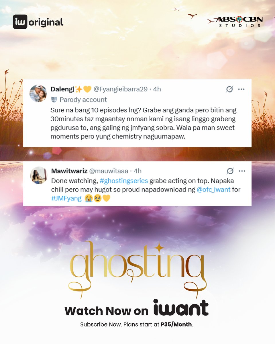 ofc_iwant's tweet photo. Marami na silang minumulto ng feels! 👻🥰
Gusto mo rin bang hindi patahimikin ng kilig?

Watch na ng #GhostingEpisode1 for FREE sa iWant! https://t.co/ZzSAAPJckg
Subscribe now to watch the next episodes. #GHOSTING https://t.co/MXZVV3rcLo