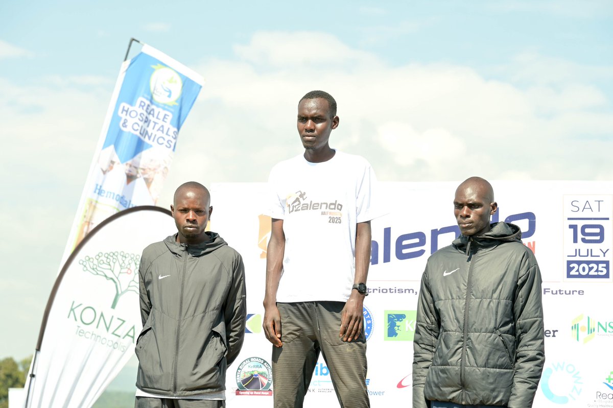tanuijohn's tweet image. Congratulations to the winners of the inaugural Uzalendo Half Marathon – 21KM Race 🎉
Male Winners:
Stephen Kibet – 1:04:43 🥇
Peter Tuitoek – 1:05:14 🥈
Justus Kiprop – 1:05:20 🥉
Female Winners:
Joyce Chepkemoi – 1:14:46 🥇
Gladis Koech – 1:15:17 🥈
Catherine Paiyoy –…