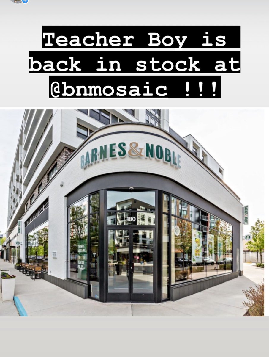 Teacher Boy, an educator’s memoir sold out and is now back in stock at Barnes and Noble Mosaic (and other branches in the DMV).