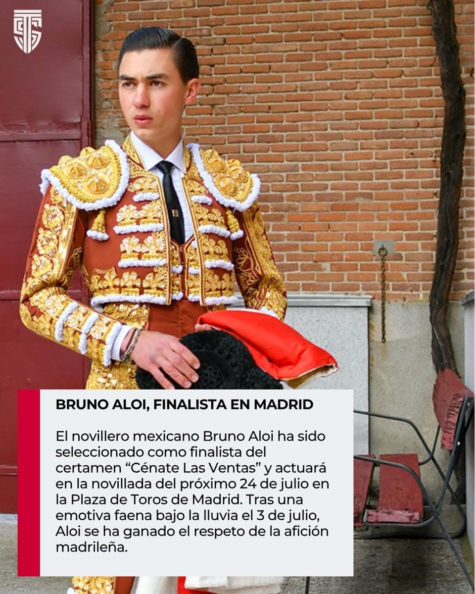 🇲🇽 ORGULLO MEXICANO EN MADRID

Bruno Aloi vuelve a Las Ventas este 24 de julio como finalista del certamen “Cénate Las Ventas”.
Un paso más hacia el reconocimiento en la primera plaza del mundo 🐂✨
titansports.international/bruno-aloi-ent…

#BrunoAloi #TorosEnMadrid #NovillerosConFuerza