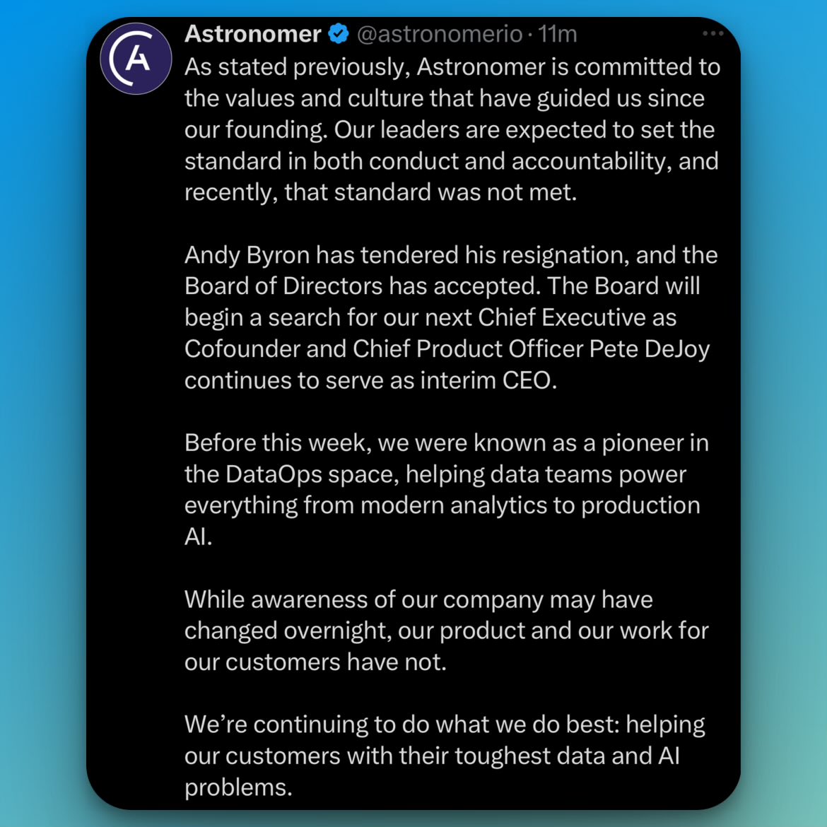 “Andy Byron”:
Porque renunció de su puesto como CEO de Astronomer.