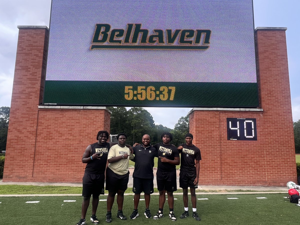 Marvin Morton (@coachmorton28) on Twitter photo I enjoyed watching these guys compete yesterday 💪🏾 Shoutout to <a href="/BelhavenFB/">Belhaven Football</a> coaching staff <a href="/CoachStephens76/">Coach Zay Stephens</a> <a href="/CoachTySharkNix/">Ty Nix</a> and players for running a solid camp!
#RecruitTheTribe ⚫️🟡🔥‼️
<a href="/we2_football/">Wetumpka Football</a> I enjoyed watching these guys compete yesterday 💪🏾 Shoutout to <a href="/BelhavenFB/">Belhaven Football</a> coaching staff <a href="/CoachStephens76/">Coach Zay Stephens</a> <a href="/CoachTySharkNix/">Ty Nix</a> and players for running a solid camp!
#RecruitTheTribe ⚫️🟡🔥‼️
<a href="/we2_football/">Wetumpka Football</a>