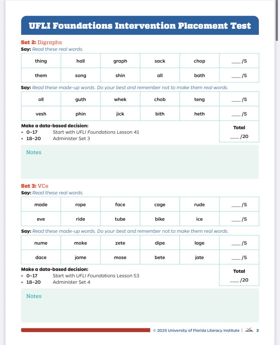 Kate Winn (@thismomloves) on Twitter photo Hot off the press!
<a href="/UFLiteracy/">UF Literacy Institute</a> now has an Intervention Placement Test to help you figure out where to begin interventions for specific students.
Scoring patterns tell you which UFLI lesson you should start with. This is going to be really helpful!
ufli.education.ufl.edu/wp-content/upl… Hot off the press!
<a href="/UFLiteracy/">UF Literacy Institute</a> now has an Intervention Placement Test to help you figure out where to begin interventions for specific students.
Scoring patterns tell you which UFLI lesson you should start with. This is going to be really helpful!
ufli.education.ufl.edu/wp-content/upl…