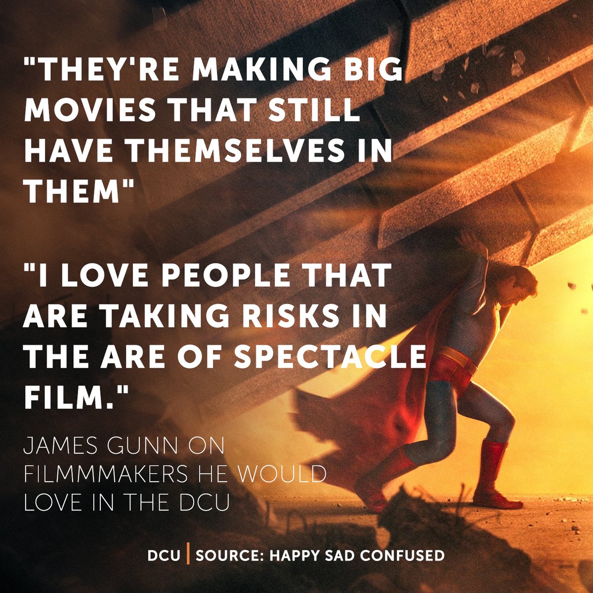rob_keyes's tweet image. James Gunn is so well-spoken the craft and film business. He was like this on the sets of the films I've visited, certainly Superman being the best example of this.
Loved what he said about Matt Reeves, Greta Gerwig, & Ryan Coogler on Josh Horowitz's latest Happy Sad Confused.