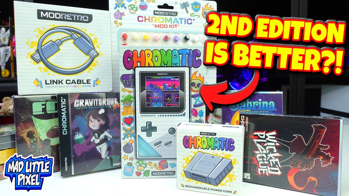 madlittlepixel's tweet image. I check out everything NEW from @modretro including the Gorilla Glass Chromatic... and I noticed a few changes from the 1st edition to the 2nd edition versions besides just what's obvious! Also Mod Kit install & checking out each new game! youtu.be/d97NmZSM1Cw