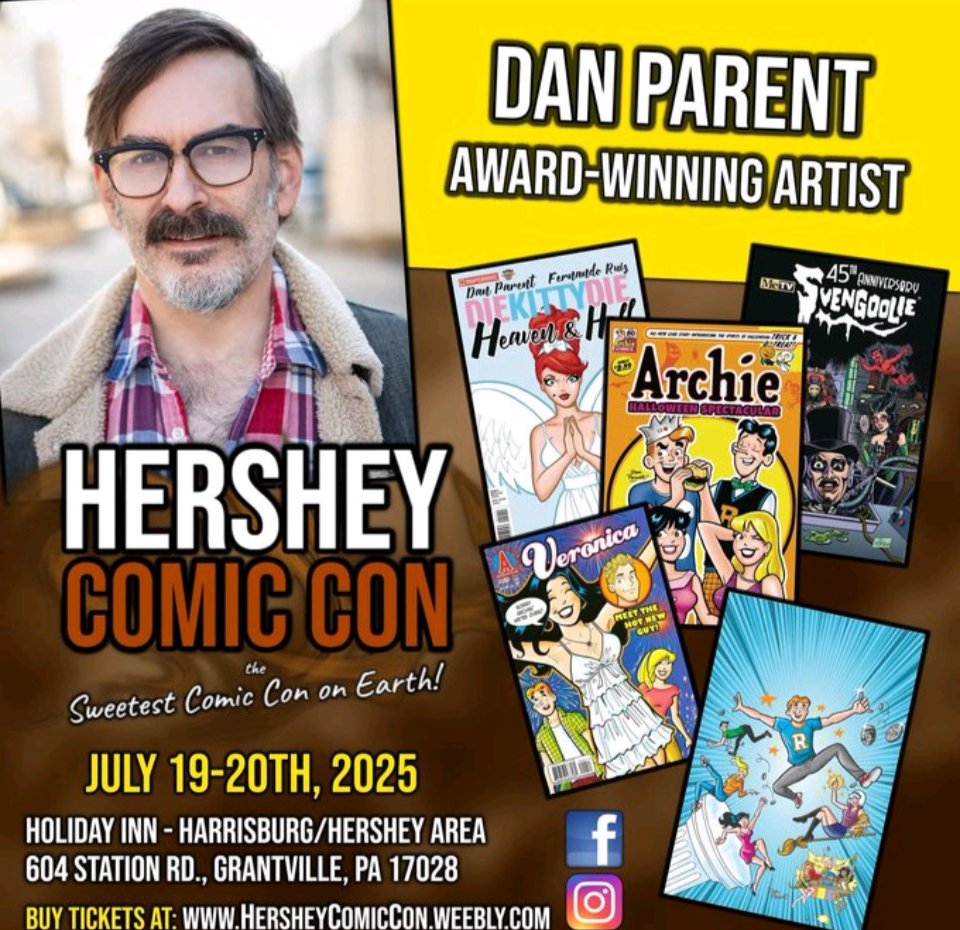 ArchieComics's tweet image. See our @parentdaniel at #HersheyComicCon this weekend!!!