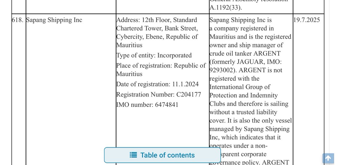 Michellewb_'s tweet image. Who is the mystery flag registry sanctioned by the EU? Gabon. Intershipping Services . (Plus a few more other companies listed I’ve seen)