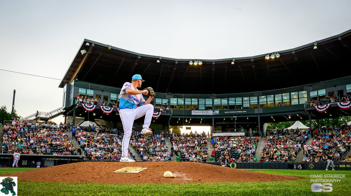 Craig Strobeck Photo (@cstrobeck) on Twitter photo PK Park, Home of the Exploding Whales/Eugene Emeralds. On the mound Shane Rademacher. (Note to <a href="/GoSquirrels/">Richmond Flying Squirrels</a>: Our castle is ok too.) PK Park, Home of the Exploding Whales/Eugene Emeralds. On the mound Shane Rademacher. (Note to <a href="/GoSquirrels/">Richmond Flying Squirrels</a>: Our castle is ok too.)