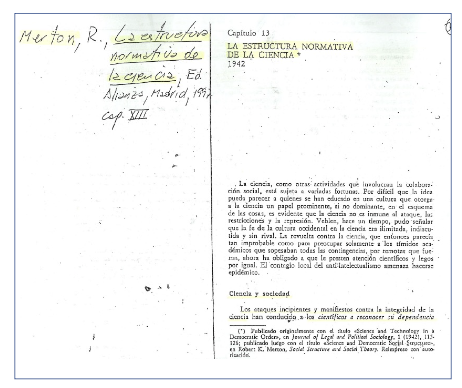 GerardoMunck's tweet image. Merton sobre el ethos de la ciencia
Merton argumenta que el ethos de la ciencia se compone de cuatro normas: universalismo, comunismo o comunalidad, desinterés y escepticismo organizado.
Elabora esta idea en este breve artículo - que vale la pena leer: …adelainvestigacionuader.wordpress.com/wp-content/upl…