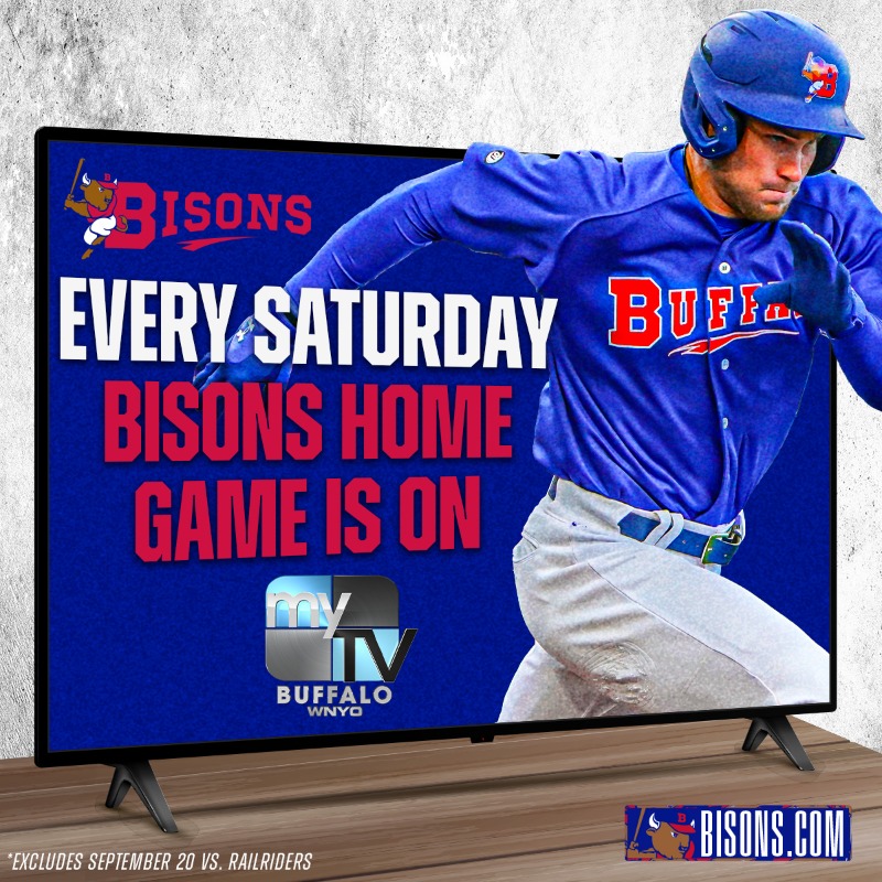 Buffalo Bisons (@buffalobisons) on Twitter photo It's Saturday soooooo you know what that means...another TV GAME! Catch
<a href="/PatWGR/">Pat Malacaro</a> and <a href="/DukeMcGuire33/">Duke McGuire</a> on your TV screens this afternoon📺 It's Saturday soooooo you know what that means...another TV GAME! Catch
<a href="/PatWGR/">Pat Malacaro</a> and <a href="/DukeMcGuire33/">Duke McGuire</a> on your TV screens this afternoon📺