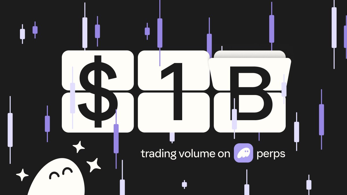Phantom Perps just hit $1B in trading volume 🥳 Hyperliquid