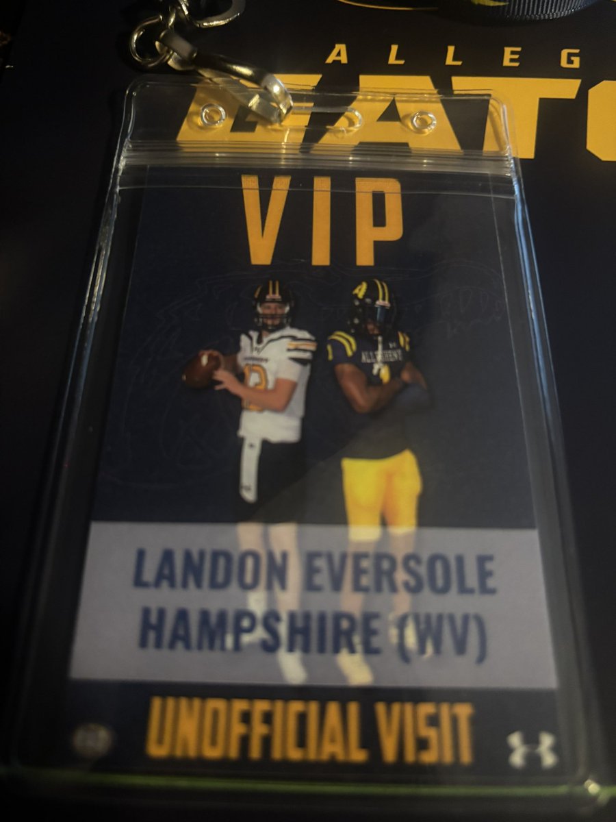 Landon Eversole (@l18eversole) on Twitter photo Thank you <a href="/Coach_Layer/">Braden Layer</a> for the Allegheny Football visit/tour! I loved campus and the coaching staff. Thank you <a href="/CoachAlvarez35/">Aaron Alvarez</a> for the invite! Thank you <a href="/Coach_Layer/">Braden Layer</a> for the Allegheny Football visit/tour! I loved campus and the coaching staff. Thank you <a href="/CoachAlvarez35/">Aaron Alvarez</a> for the invite!