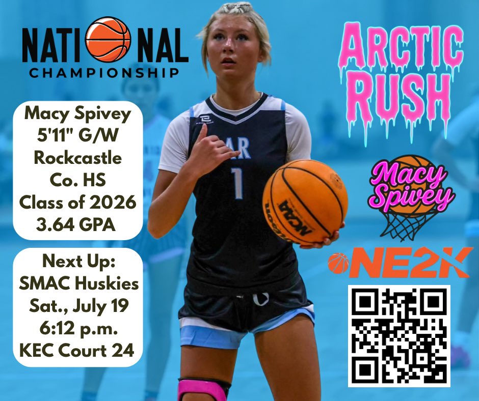 Neat game for <a href="/macy_spivey/">Macy Spivey</a> and  <a href="/arcticrushbball/">Arctic Rush Basketball Club</a> .