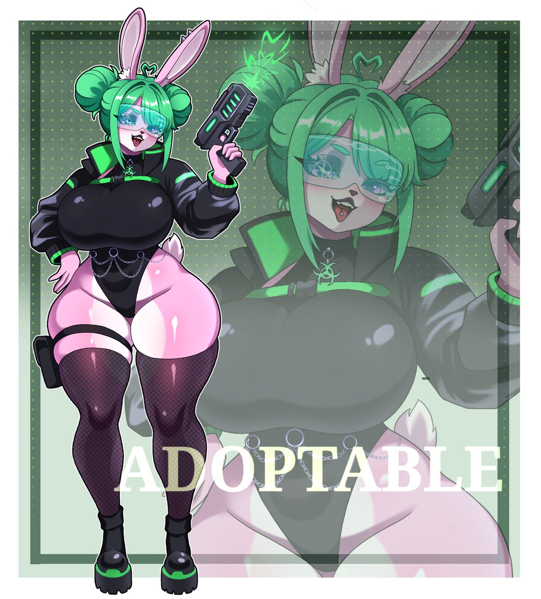 ⛓️ Cyber Bunny 🔫💚

SB: $40 (SFW, no watermark)
Min: $5
AB: $400 (NSFW, futa, alt outfit, extra commission)
✨PayPal only

Place your bids in the comments or here:

ych.commishes.com/auction/show/4…

#furry #adoptable #auction #furryadopt
#characterdesign