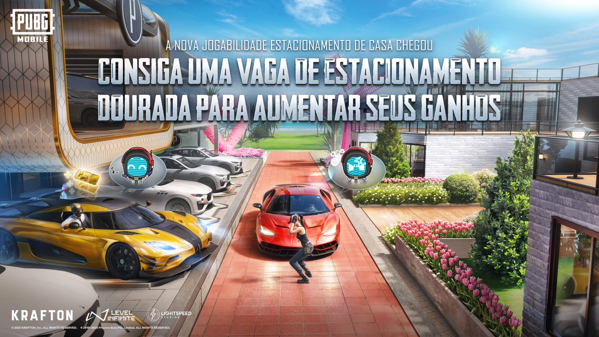 A nova jogabilidade do modo casa - Vaga de Estacionamento está on! Adicione amigos e visite a vaga dourada para ganhar mais cupons de estacionamento! 

Baixe agora: pubgmobile.live/PUBGM390HOME

#PUBGMOBILE 
#PUBGM390
#PUBGMOBILEC9S25
#PUBGMHOME