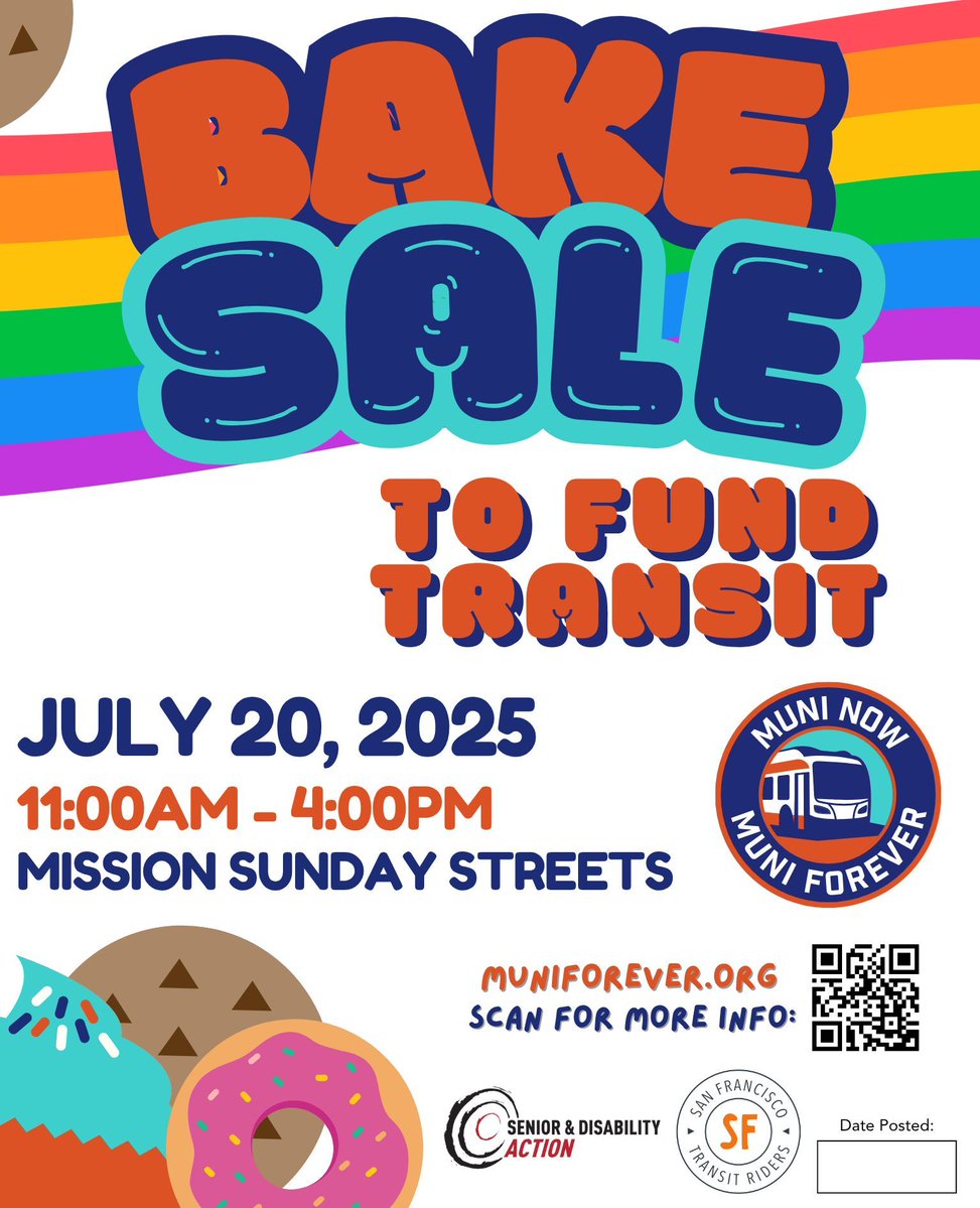 SFTRU's tweet image. Catch @SFTRU and @Muni_Forever at this upcoming Sunday Streets in the Mission! See you all there! 🤩