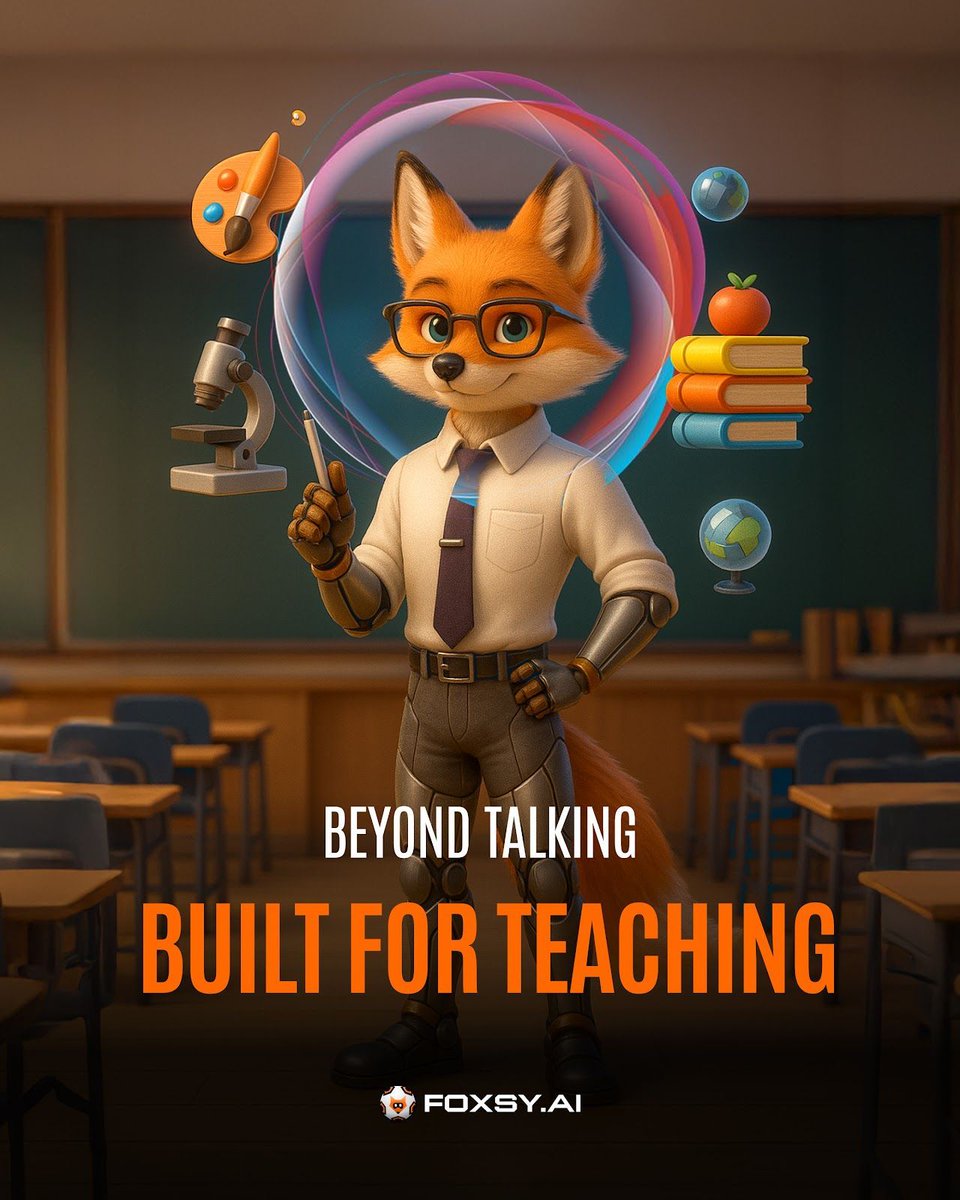 foxsy_ai's tweet image. Most AI just talks 🗣️ Ours teaches 📚
With 20 years of test data and blockchain transparency, Foxsy doesn't guess. It knows. ✅
Get Foxsy.
@PulsarMvX send 500 FOXSY to 100 reactions
#AIEducation #ProvenAI #EdTech