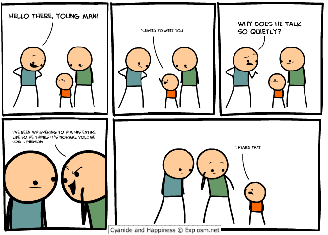 Explosm's tweet image. Trust issues unlocked!