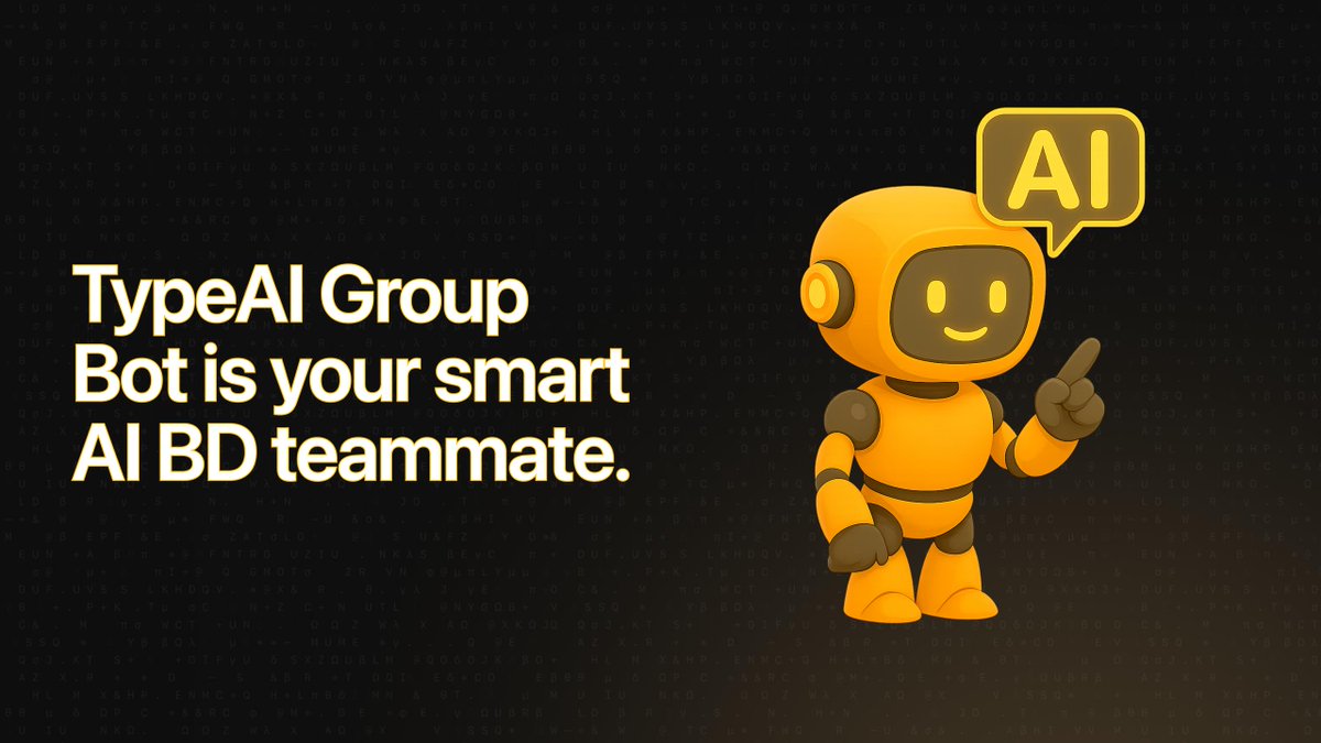 Training the TypeAI Group Bot is simple:
1. Upload your docs or pitch deck
2. Let the bot learn
3. Watch it answer real questions from real users
It’s like hiring a BD intern who’s 10x faster and doesn’t sleep.

$Type