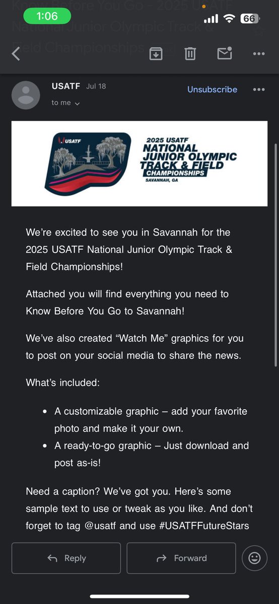 It hurts not being able to go to Savannah for the 2025 USATF National Junior Olympic Championships after working so hard to qualify.
I’ll be back next year stronger than ever.
#USATFFutureStars <a href="/usatf/">USATF</a> <a href="/JISD_ATHLETICS/">Judson ISD Athletics</a> <a href="/JudsonRocketFB/">Coach Soto</a>