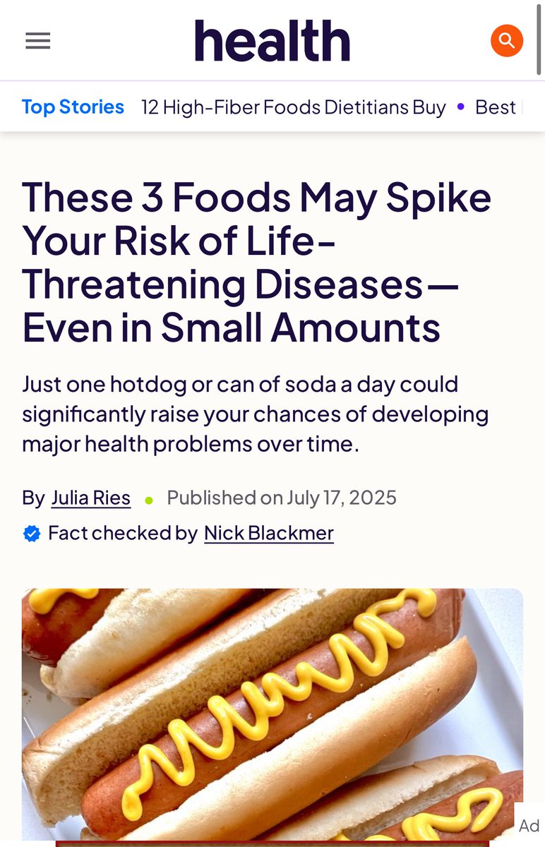 Reducing what challenges the body AND giving it more of what helps it run better is a 💪🏽 approach to better nutrition for optimal health. Thanks <a href="/health/">Health</a> for including me

health.com/processed-meat…