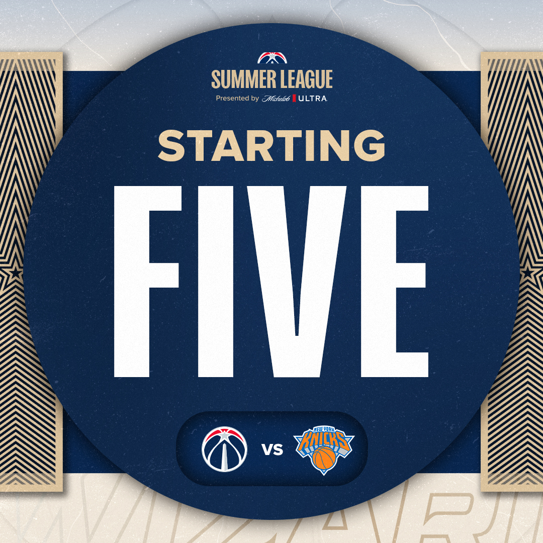 WashWizards's tweet image. Today's starting 5️⃣:
🔹Keshon Gilbert
🔹Jamir Watkins
🔹Dillon Jones
🔹Jonathan Pierre
🔹Akoldah Gak
🤝Pres. by @MichelobULTRA