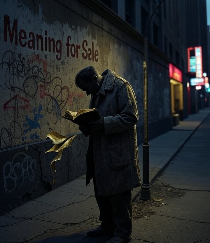 clarkkarmstrong's tweet image. We didn’t lose meaning. We sold it. Cheap.