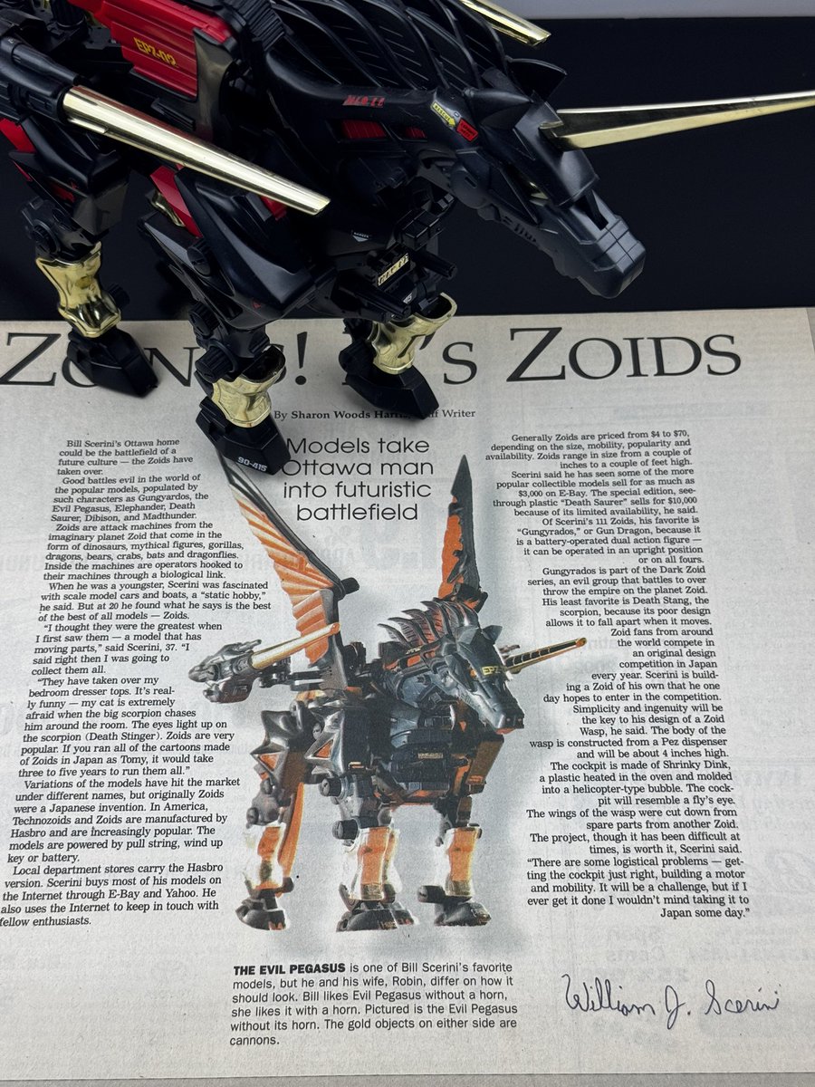 Back on May 24th of 2002 a Zoidian legend was honored in his local paper. In Vol. 158 (No. 123) the “Illinois Daily Times” did a feature on the fellow admin of the Zoids Cult! You have probably heard of “Bill S””, “Keep Smilin’ Bill”, or “Swamp Rat Bill”. I was able to locate