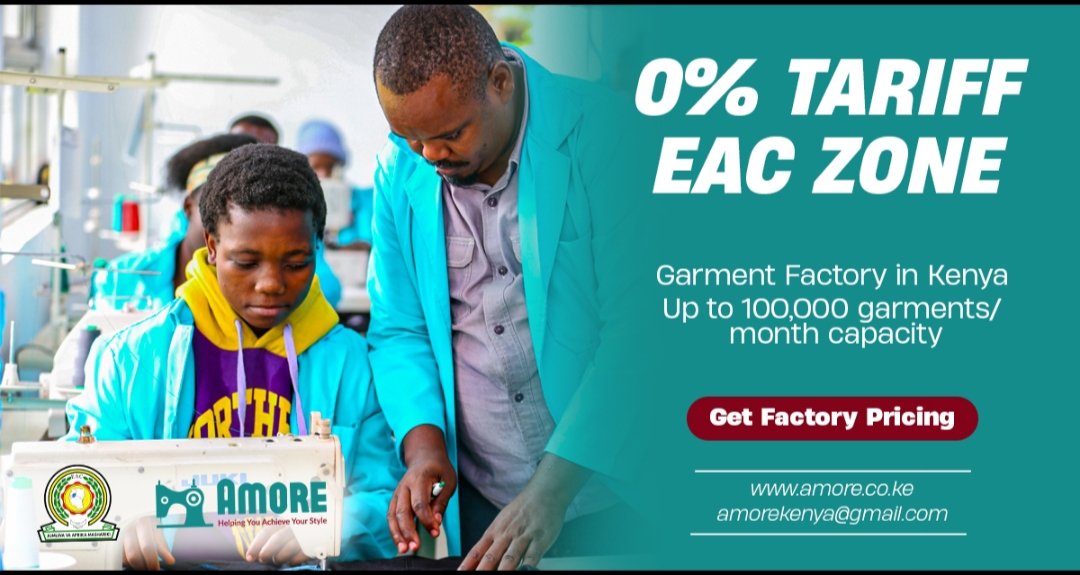 amore_ke's tweet photo. Looking to cut costs &amp; boost impact?
Partner with a Kenyan garment manufacturer 🇰🇪
✅ 40% tariff savings
✅ Free trade in East Africa
✅ Faster turnaround

📩 amorekenya@gmail.com
#TradeAfrica #GarmentManufacturing #EastAfrica #MadeInKenya #AmoreKenya https://t.co/tLWpEMNKYe