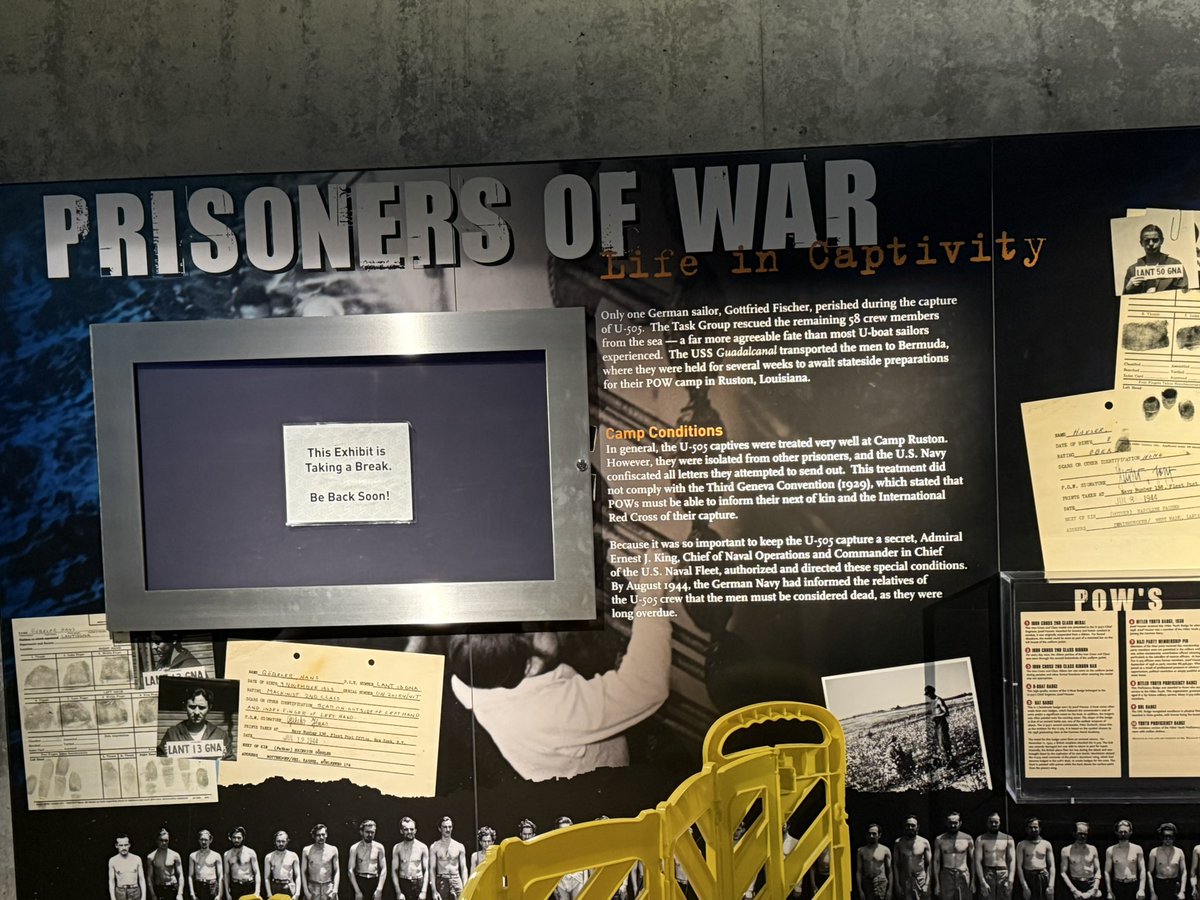 SenBillCassidy's tweet image. Interesting bit of Louisiana history: Ruston hosted German POWs captured from a WWII submarine. I saw a museum display about this. The submarine that the prisoners were on is in the museum.