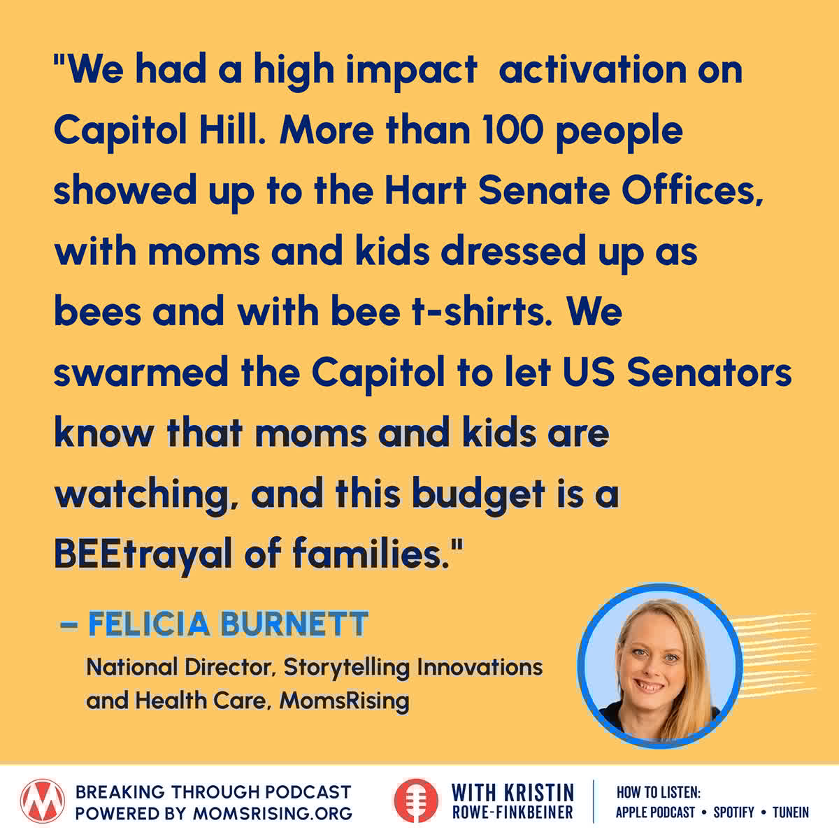 MomsRising's tweet image. We highlight a buzzing bee activation at the US Capitol where parents and kids protested the "Big Bad BEEtrayal Bill," the Republican budget just signed into law w/ @momsrising, @mamasconpoder.
momsrising.org/bt30jun25/?sou…