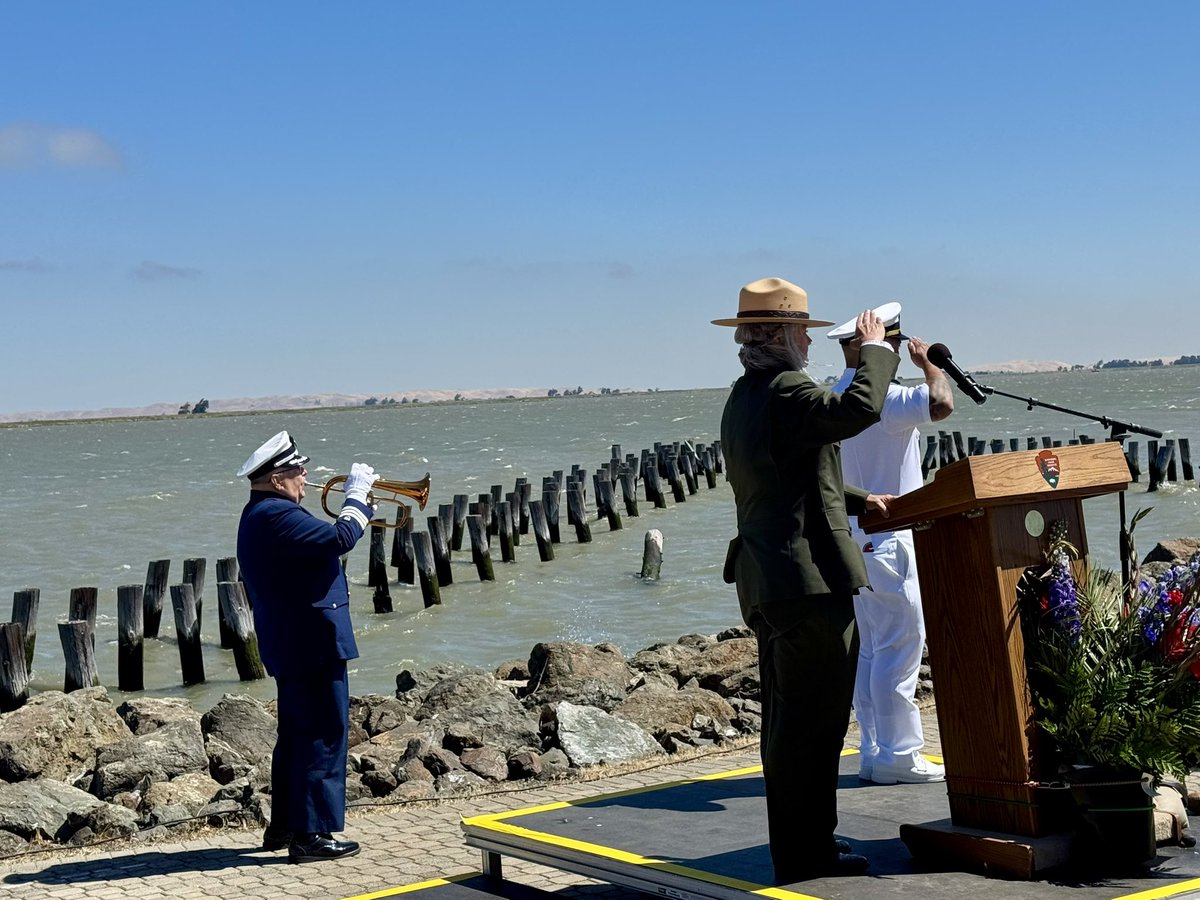 RepDeSaulnier's tweet image. Our office participated in the annual Port Chicago commemoration ceremony today to mark 81 years since the devastating explosion and celebrate 1 year of exoneration for the wrongly convicted Port Chicago 50. I was proud to lead the fight in Congress for exoneration and celebrate…