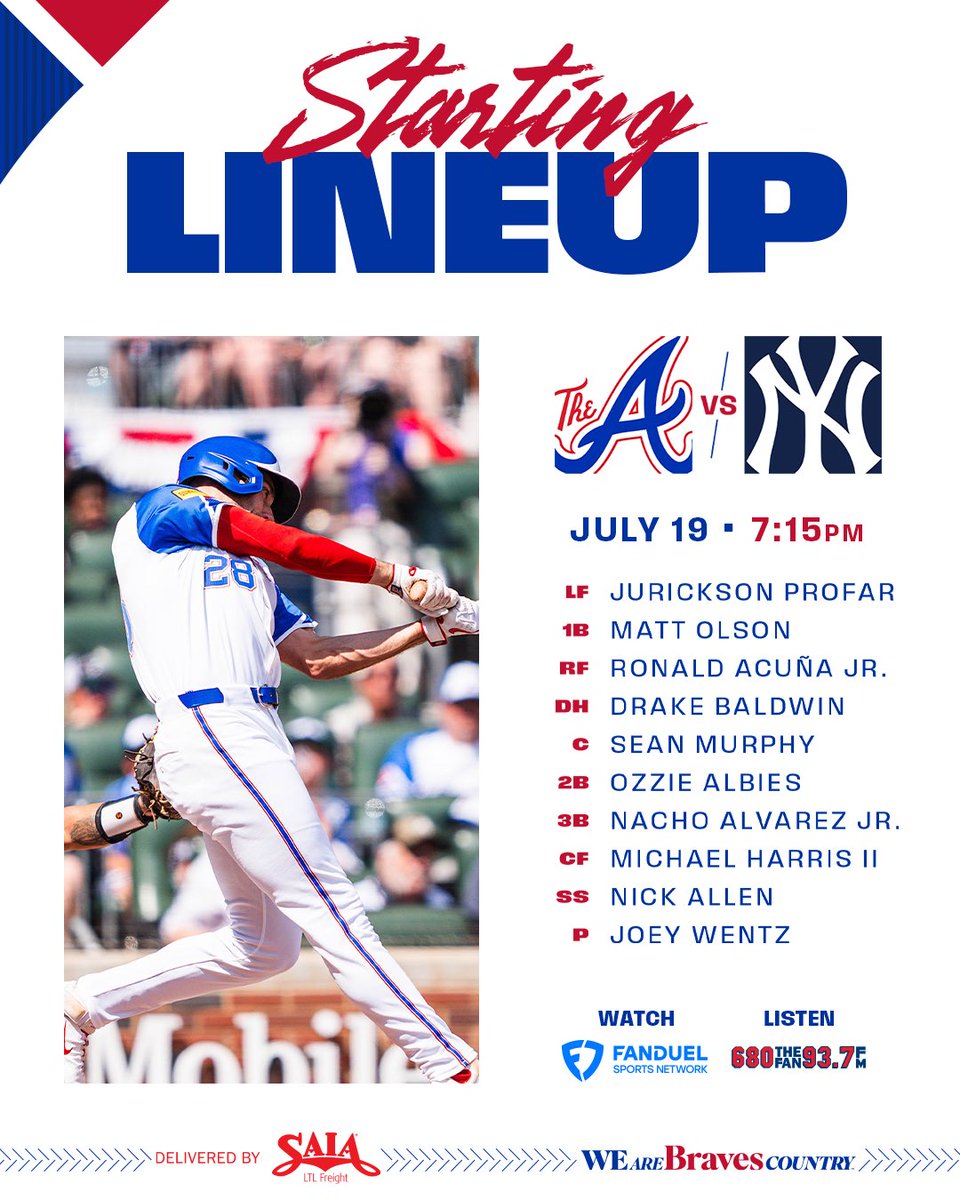 Saturday starters! 

#BravesCountry