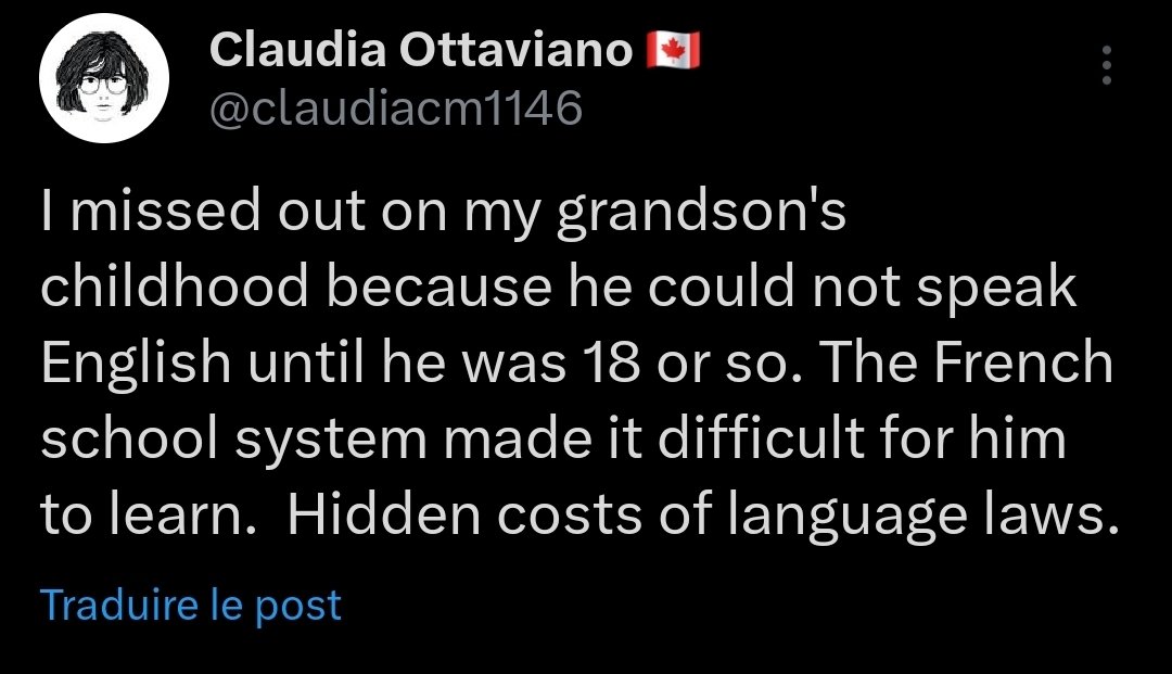 JF_Martin007's tweet image. les vraies victimes des lois linguistiques : les grands-parents qui ont vécu 70 ans au Québec sans apprendre un mot de français, puis se plaignent que leur petit-fils parle la langue du coin.