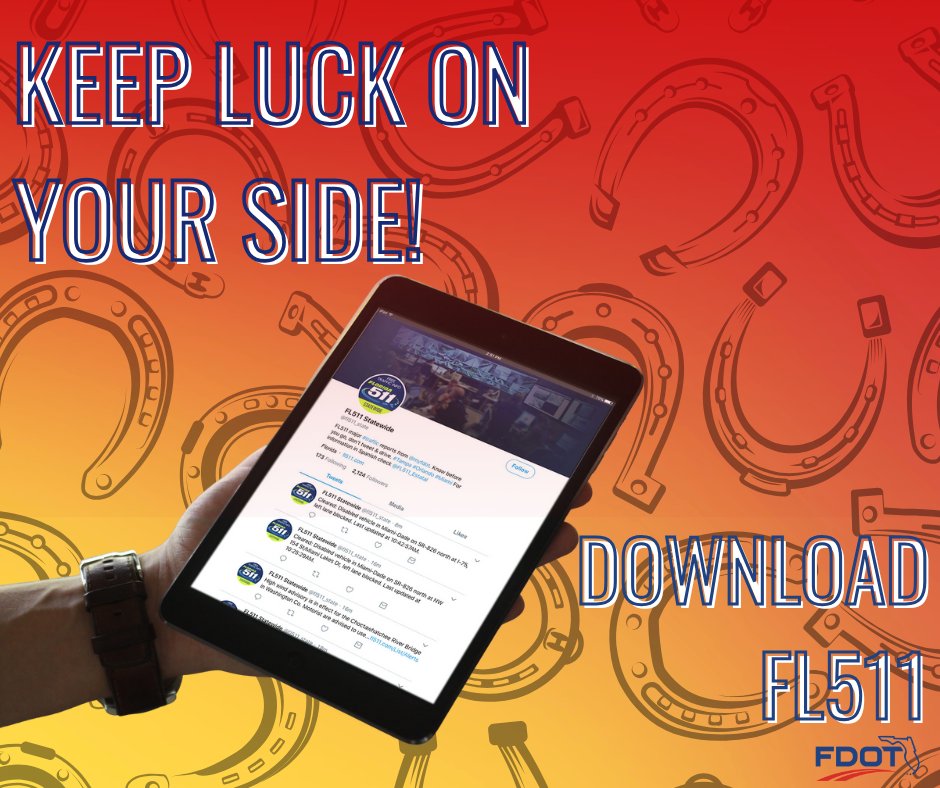 MyFDOT's tweet image. July is the 7th month of the year. 7 is a lucky number. Don’t leave your summer travel to chance. Be sure to visit FL511.com for real-time traffic information to ensure your luck doesn’t run out!