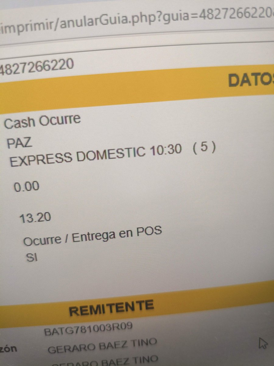 GbaezT's tweet photo. la persona que me atendio dijo que no servia su impresora pero hasta después que me cobro,necesito me ayuden a recuperar mi paquete o sea enviado completo. La imagen es lo unico que me dio la persona que me recibió. DHL Express Service Point (SORIANA VALLE SOLEADO https://t.co/xnns18flDn