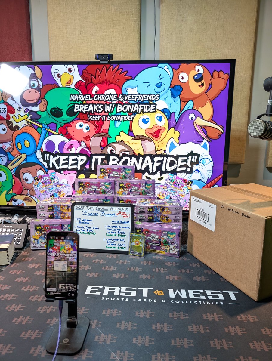 Bonafide Cards (@bonafidecards) on Twitter photo MASSIVE MIXER 40 BLASTERS 18 HOBBY BOXES PYC!! 38 SPOTS LEFT! #breakswithbonafide #keepitbobonafide <a href="/VeeFriendsCards/">VeeFriends Cards</a> <a href="/veefriends/">VeeFriends</a> Build your own bundle or take down one I built or make offer on a spot! The East West Sports Cards's stream on Fanatics Live! get.fanatics.live/X8WW/rl014bvv MASSIVE MIXER 40 BLASTERS 18 HOBBY BOXES PYC!! 38 SPOTS LEFT! #breakswithbonafide #keepitbobonafide <a href="/VeeFriendsCards/">VeeFriends Cards</a> <a href="/veefriends/">VeeFriends</a> Build your own bundle or take down one I built or make offer on a spot! The East West Sports Cards's stream on Fanatics Live! get.fanatics.live/X8WW/rl014bvv