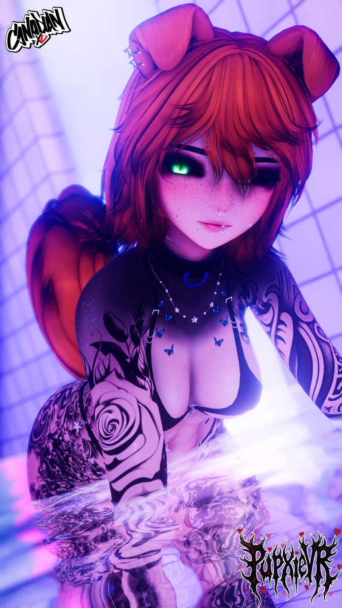 It's hot out 🥵 
Why don't you join me for a dip? 🖤

Also, I'm glad the grok madness is mostly over now 😏