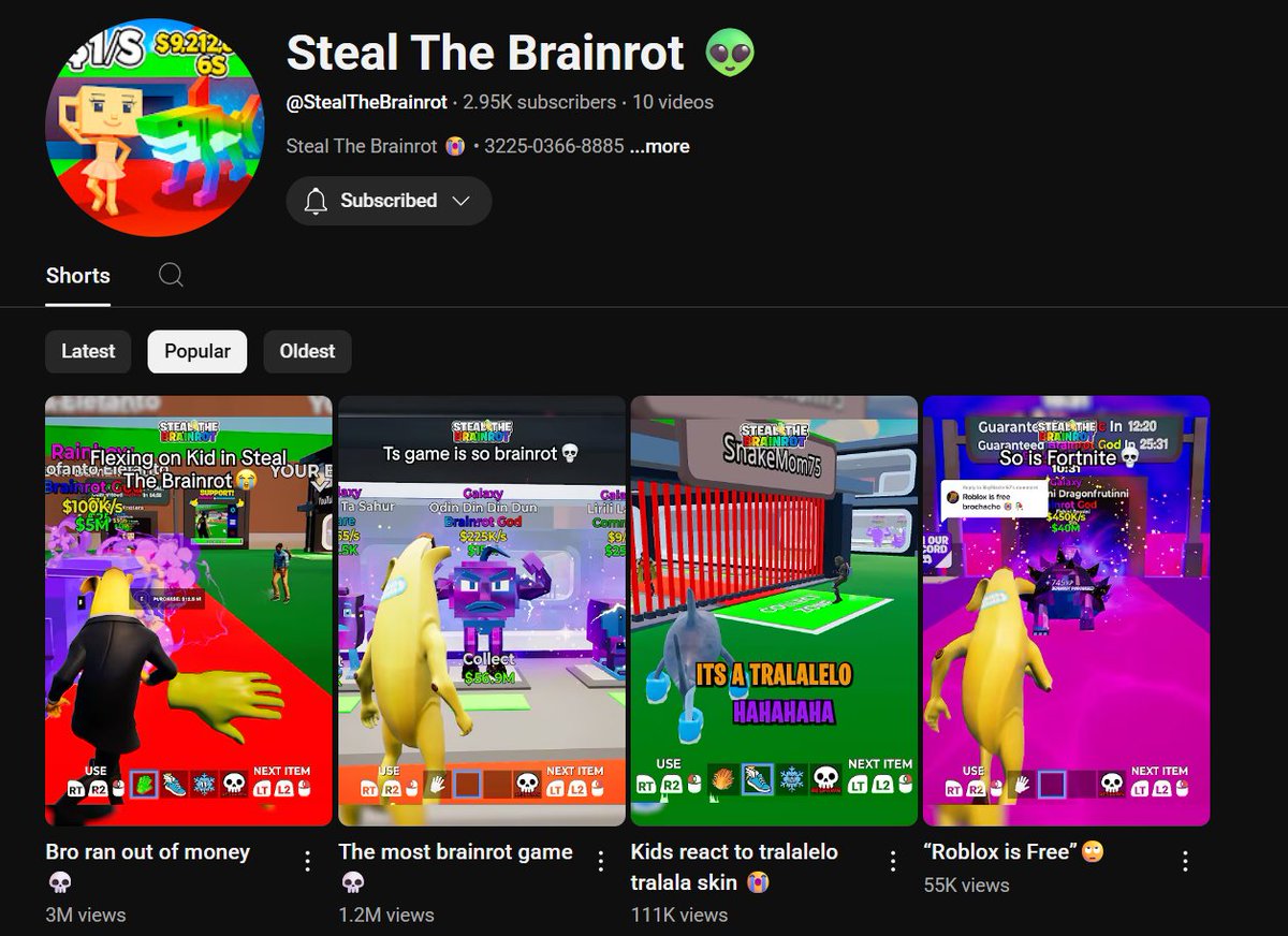 Conjurings1x's tweet image. In our first week posting content for @FeRinS_FN’s Steal the Brainrot… we’ve already passed
10 MILLION views.
This is just the beginning 🙏