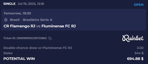 Fluminense, I’m trusting you  don’t fumble the bag.