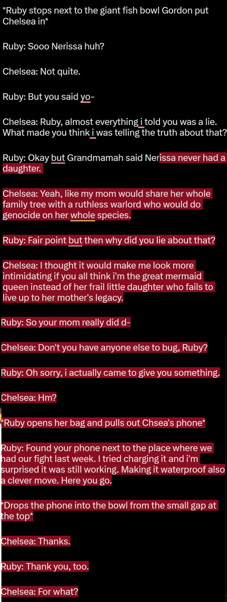 Froggy_doodles's tweet image. If i were the one in charge of a Ruby Gillman sequel this would be how i'd start it. It's really not that hard to save Chelsea's character and end the Nerissa twist nonsense