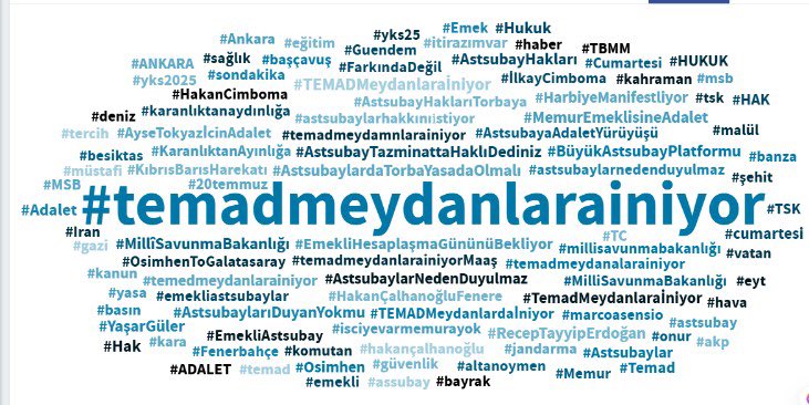#temadmeydanlarainiyor ASTSUBAYLARIN 2025 YILI VAZGEÇİLMEZ VE ERTELENEMEZ TALEPLERİ:

EKONOMİK VE ÖZLÜK HAKLARI

MAAŞ ADALETSİZLİKLERİ DERHAL GİDERİLSİN! İnsan onuruna yakışır bir yaşam standardı istiyoruz!

ASTSUBAY MAKAM, GÖREV VE KADROSUZLUK TAZMİNATLARI EKSİKSİZ VERİLSİN!
