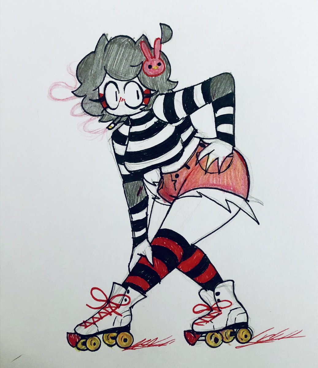 Belle rollerskating with an outfit inspired by a rabbit ❤️
#spookymonthoc