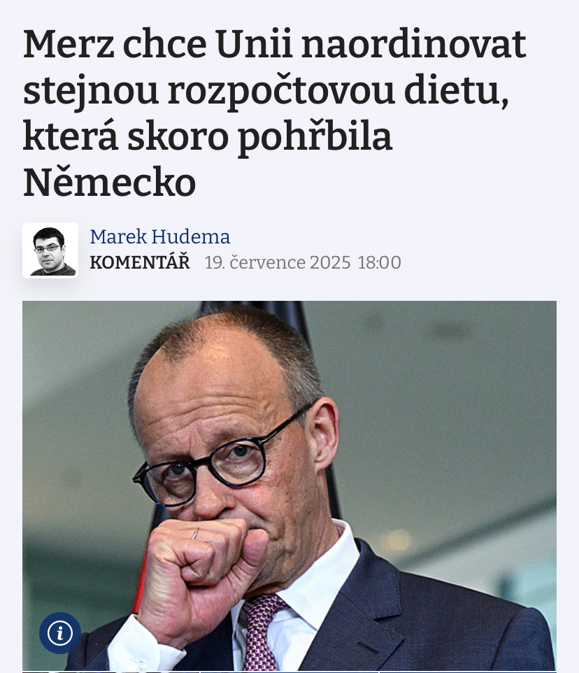 LudekNie's tweet image. Jak jsem již psal, ostrá reakce německé vlády na návrh rozpočtu EU mě mrzí. Chybí jí proporce – unijní rozpočet by se podle návrhu @EU_Commission zvýšil jen o nízké desetiny procenta a stále zůstal na dohled 1 % HDP EU.
Tato reakce je strategicky chybná. Unie potřebuje řadu…