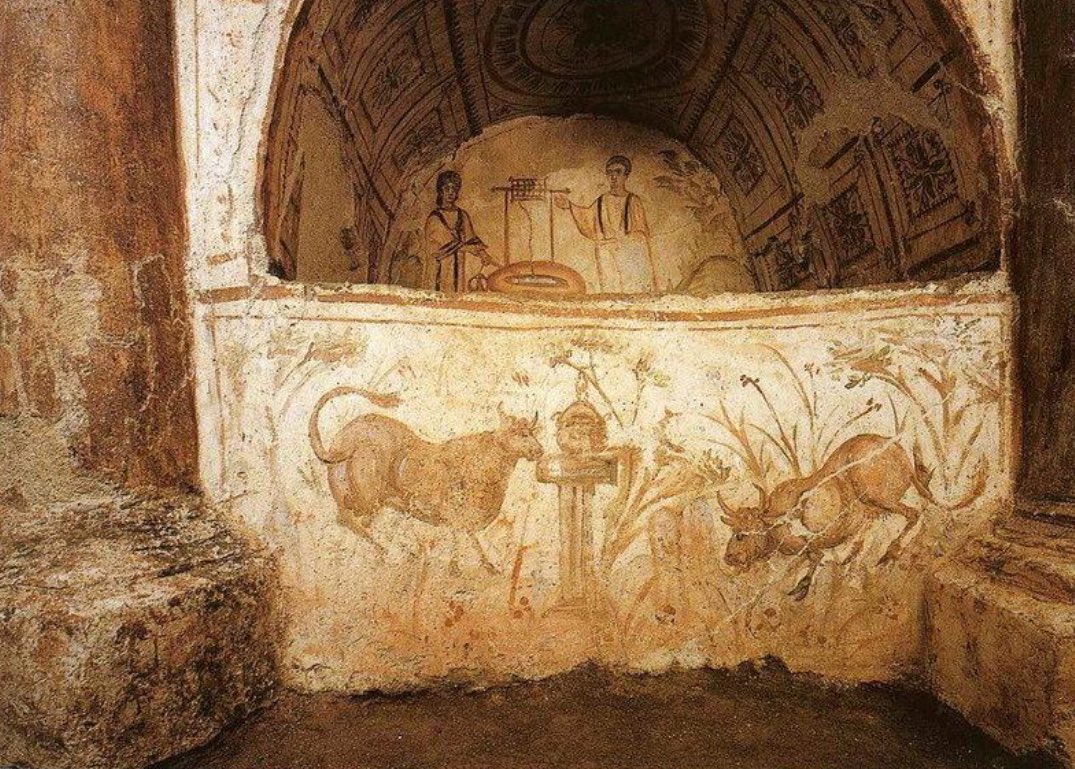 strategywoman's tweet image. I didn’t know it.
Catacomb Christian art (2nd–4th c.) comes from underground burial sites outside ancient Rome.
Made during persecution, it used symbols to speak of faith, salvation, hope.
I study it in Ukrainian art course, as Kyivan Rus absorbed much from Byzantium, which…