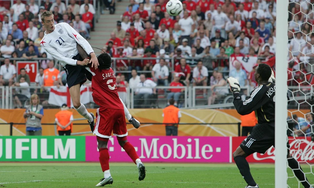 Hendrich couldn’t get away with that. Only <a href="/petercrouch/">Peter Crouch</a> could. 
#womenseuros2025