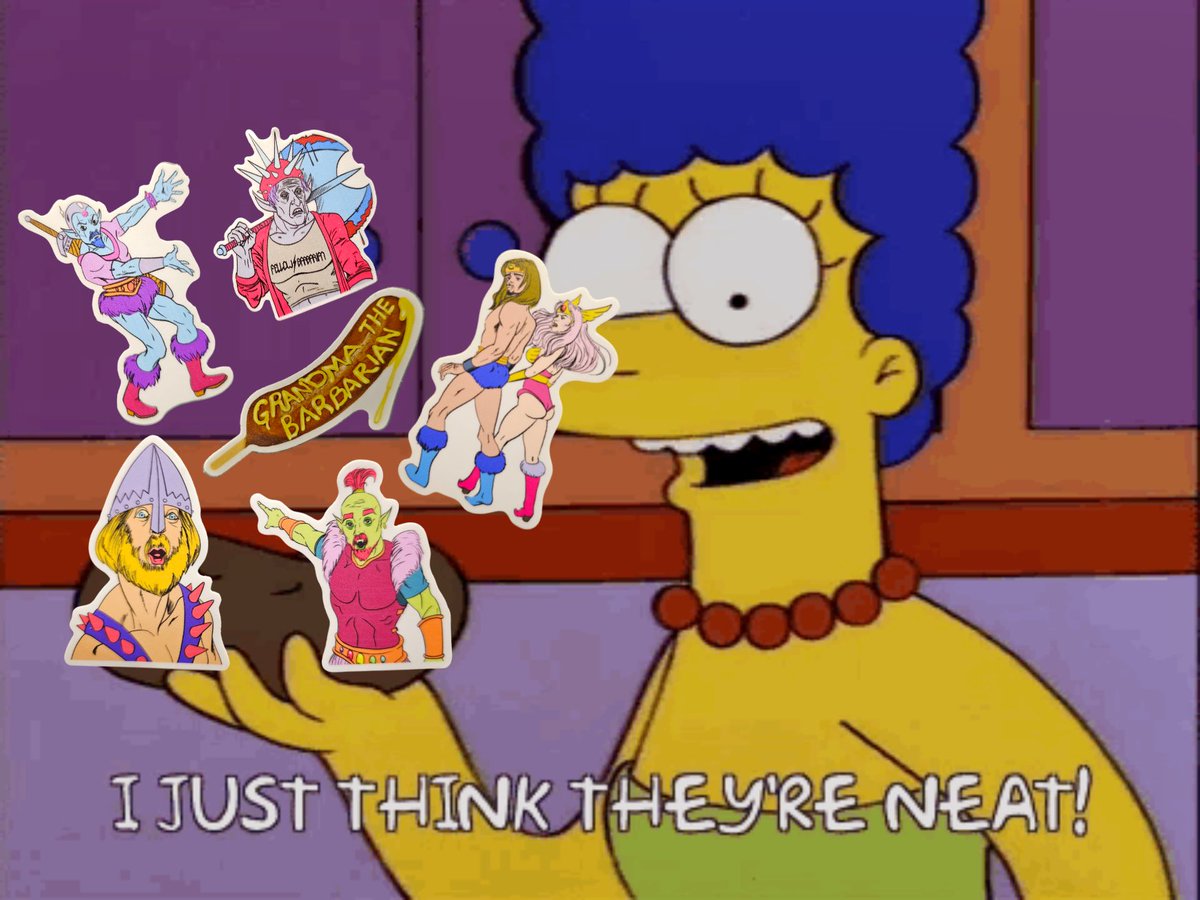 trinityzauthor's tweet image. Marge gets it. You should, too.

Every Barbarian Survival Pack on Etsy comes a signed Grandma the Barbarian + 6 gloriously unhinged stickers.

🛒 Grab yours before we’re wiped out by goblin debt: wartsandallbooks.etsy.com/listing/433487…

#BizarroFiction #StickerLove #TeamBarbarian #RentsDue