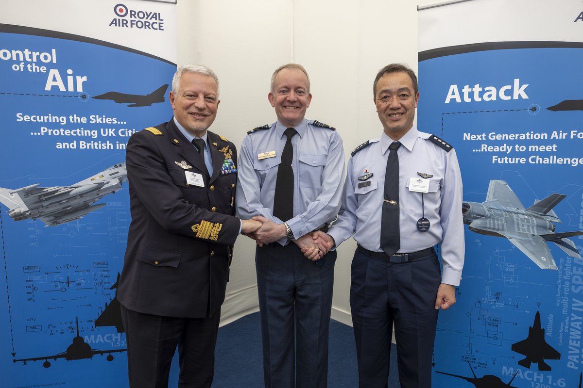 ChiefofAirStaff's tweet image. GCAP is the most innovative combat air initiative in decades and the heart of our future combat air capability. Good to discuss it with Chiefs of @ItalianAirForce & @JASDF_PAO_ENG. Interoperability between our great nations ensures the safety & security of future generations.