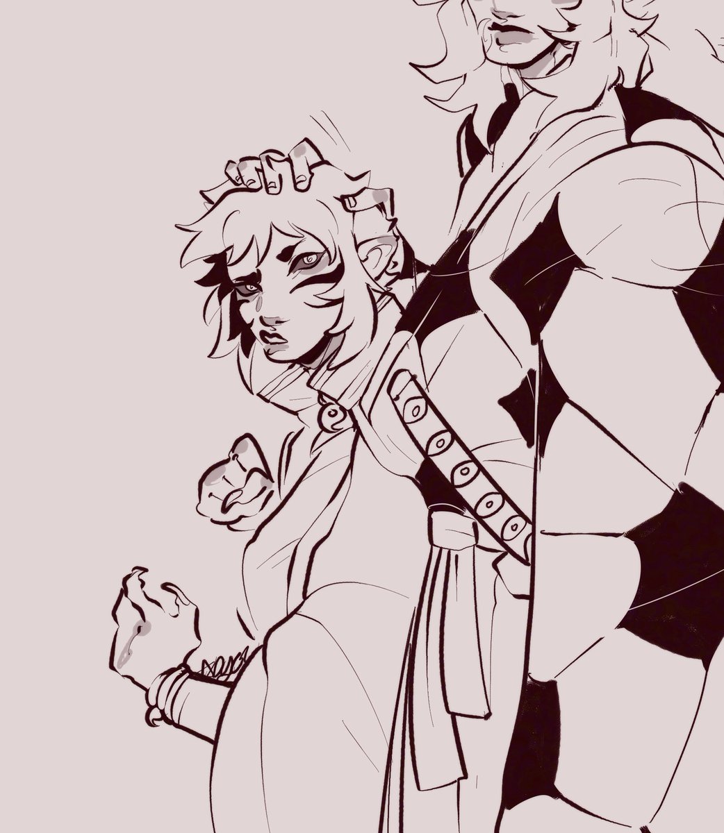 stardyzz's tweet image. Hello I've been dodging movie leaks left and right and been too tired to do anything productive but I finished 2 of the 3 comms I had left this week so here's a crop of a doodle I was fucking around with
Ily Kaigaku I'm so scared