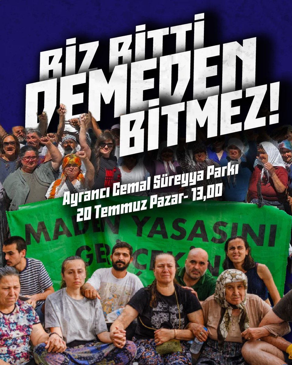 ikizkoydireniyo's tweet image. MÜCADELEYE DEVAM!
Meydanları şirketlerinize bırakmayacağız.
Günlerdir bize sonsuz desteğini sunan dostlarımızla vedalaşmaya, dayatılan gasp yasasına karşı sözümüzü birlikte kurmaya; dostluğa, sohbete, dayanışmaya bekliyoruz!
🗓️ 20 Temmuz 2025
🕐 13.00
📍 Cemal Süreya Parkı